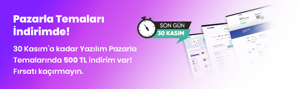 Yazılım Pazarla Temaları İndirimde!